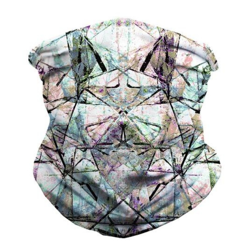 💚 iHeartRaves Teal & Pink Marble Face Mask